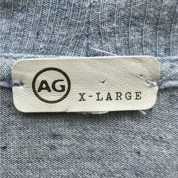 AG Adriano Goldschmied Light Blue Shawl Collar Button Front Cardigan Sz XL - Picture 4 of 10